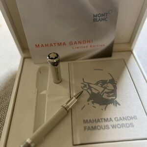 Limited edition Mahatma Gandhi pen produced by Mont Blonc.